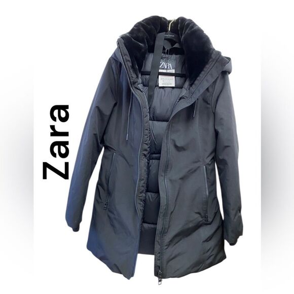 NWT Zara Hooded Coat Sz XS